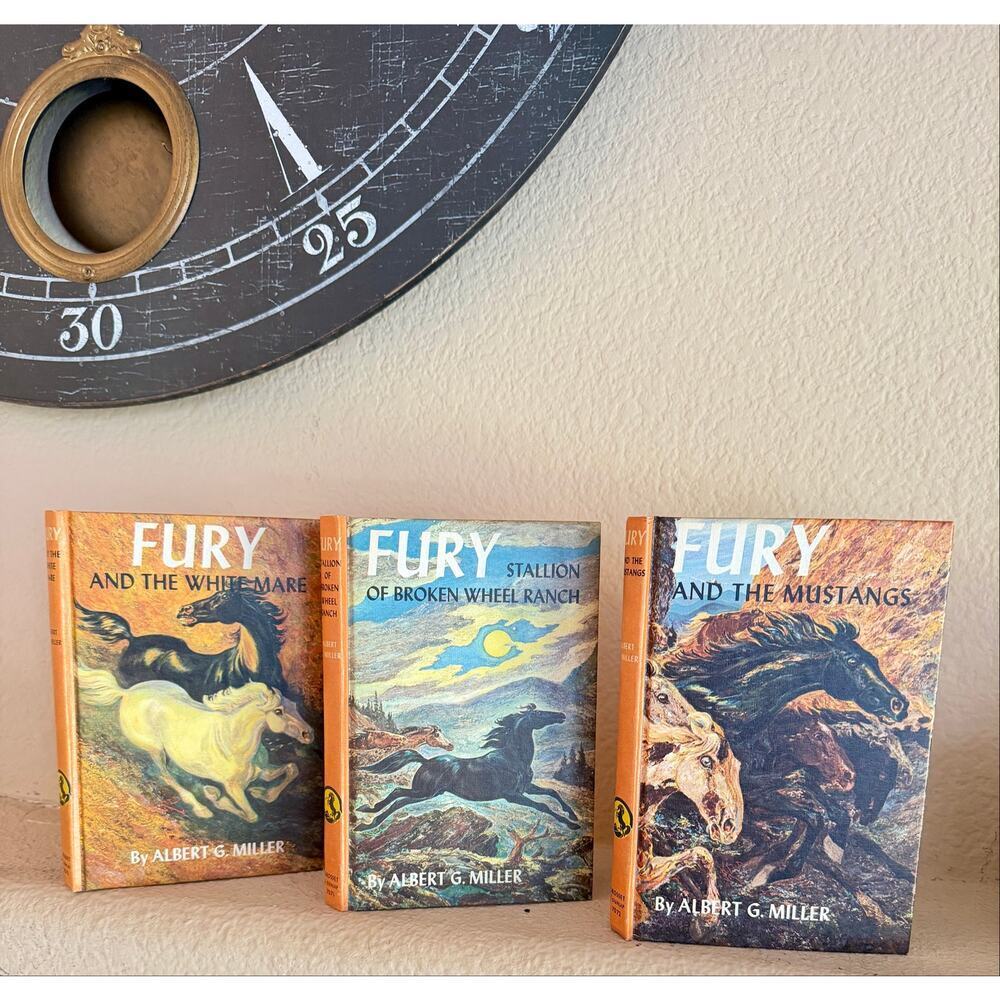 Vintage Fury Horse Book Bundle 5.25 x 7.5 | Western Ranch Equestrian Decor